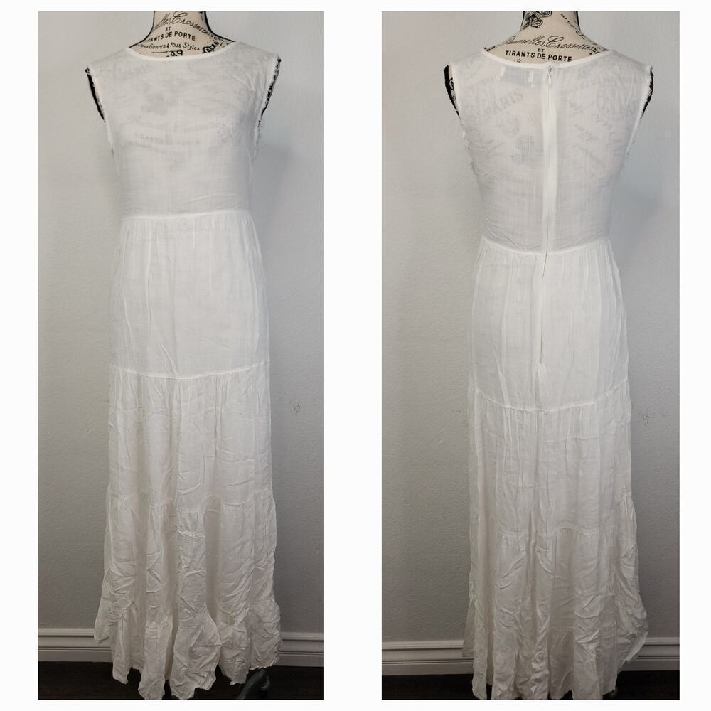 Urban Outfitters Maxi Dress SZ XS Semi Sheer Cottage Bohemian Ethereal Tiered